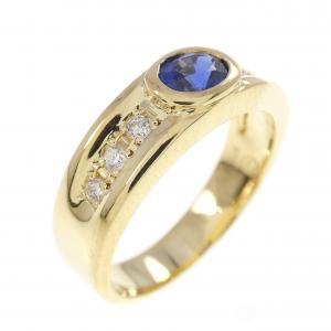 K18YG サファイヤ リング 0.56CT