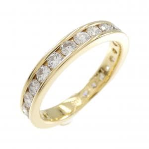K18YG ハーフエタニティ ダイヤモンド リング 1.00CT