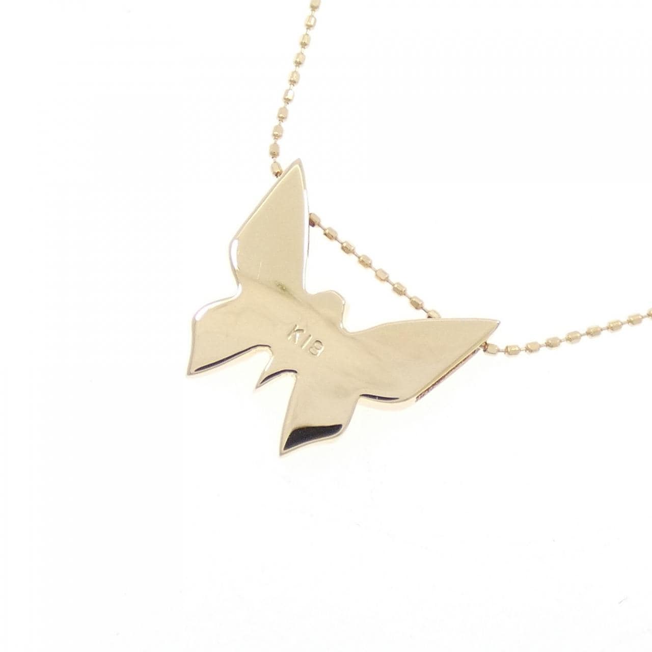 K18YG バタフライ ネックレス