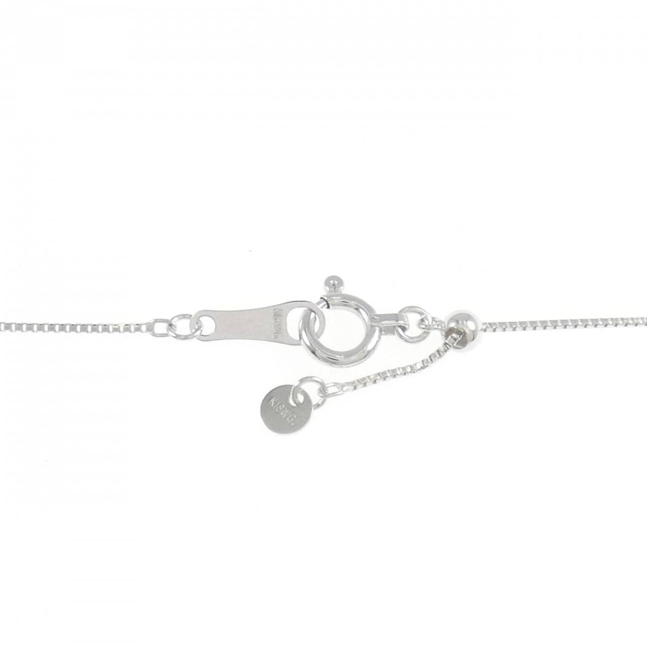 K18WG クロス ダイヤモンド ネックレス 0.20CT