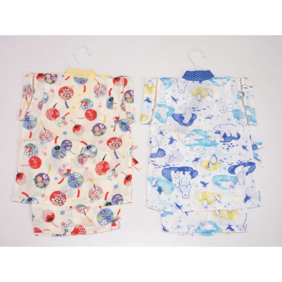 【未使用品】子供　ガーゼ甚平　２枚セット　８０ｃｍ