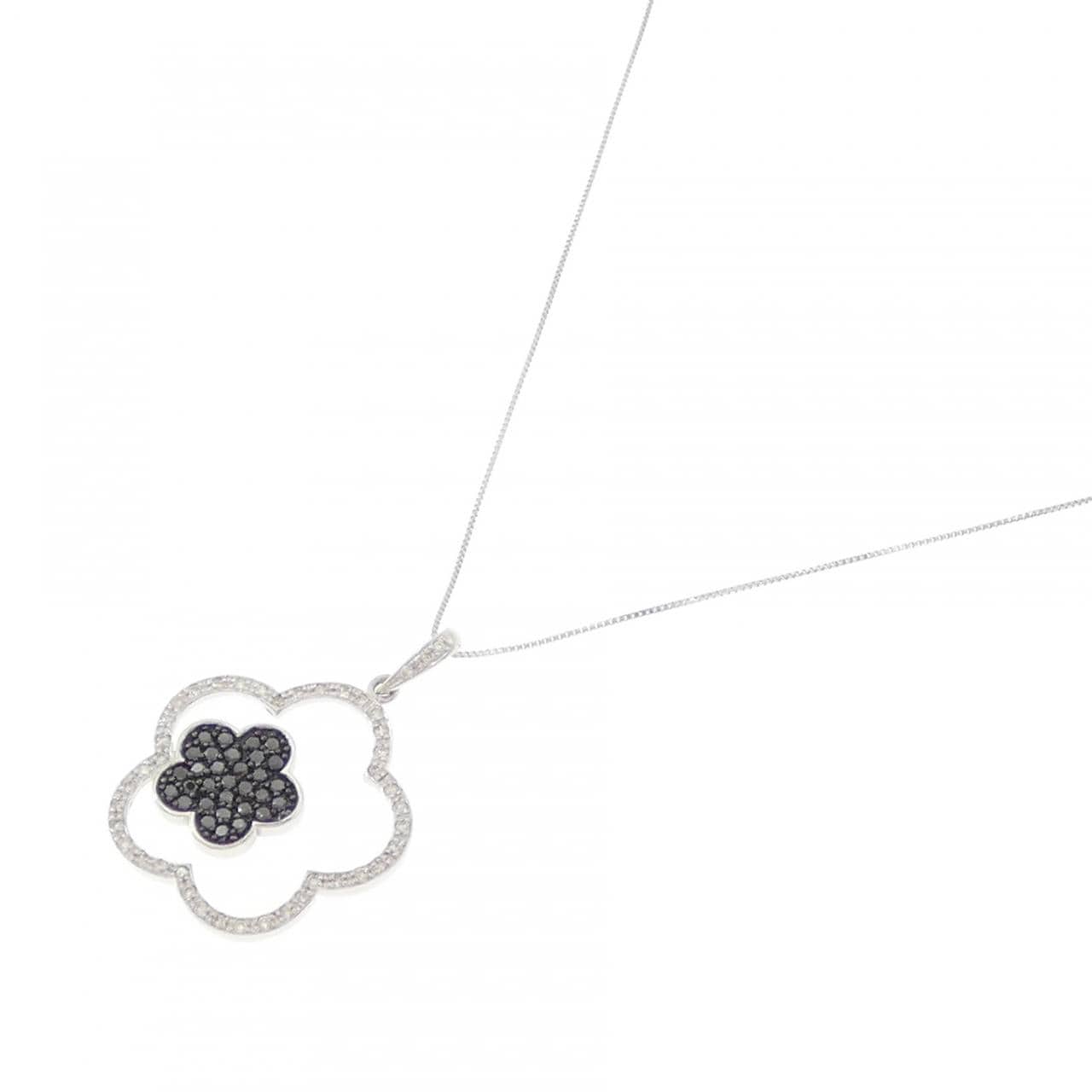 K18WG/K18BG ダイヤモンド ネックレス 0.70CT