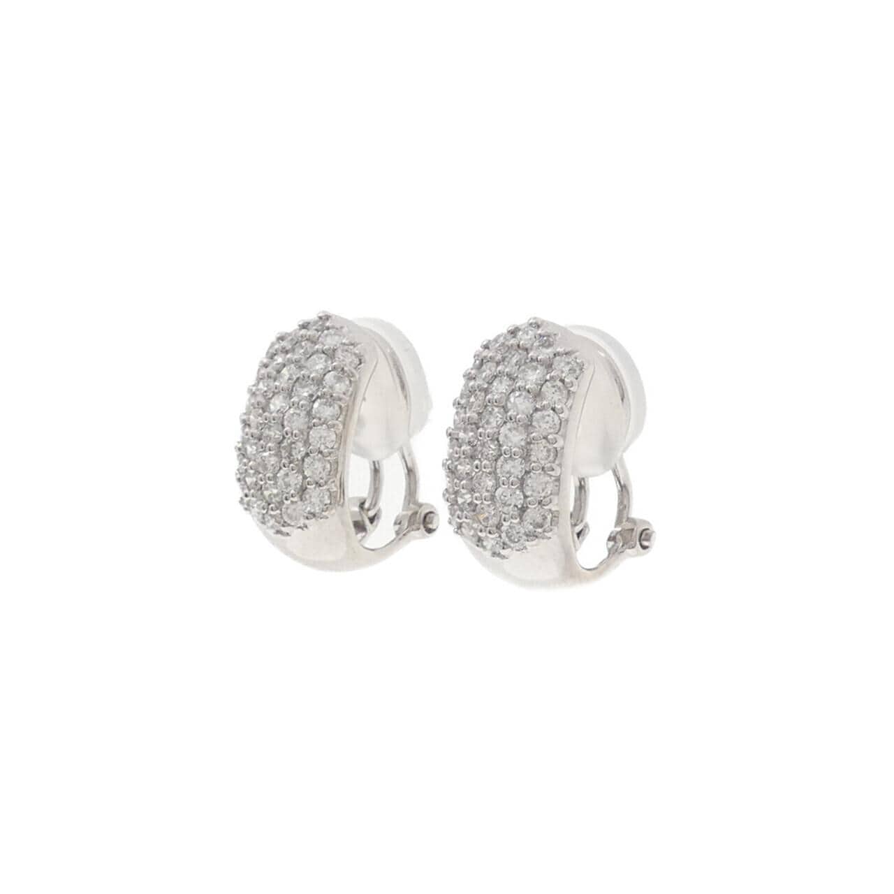 K18WG ダイヤモンド ピアス/イヤリング 1.00CT