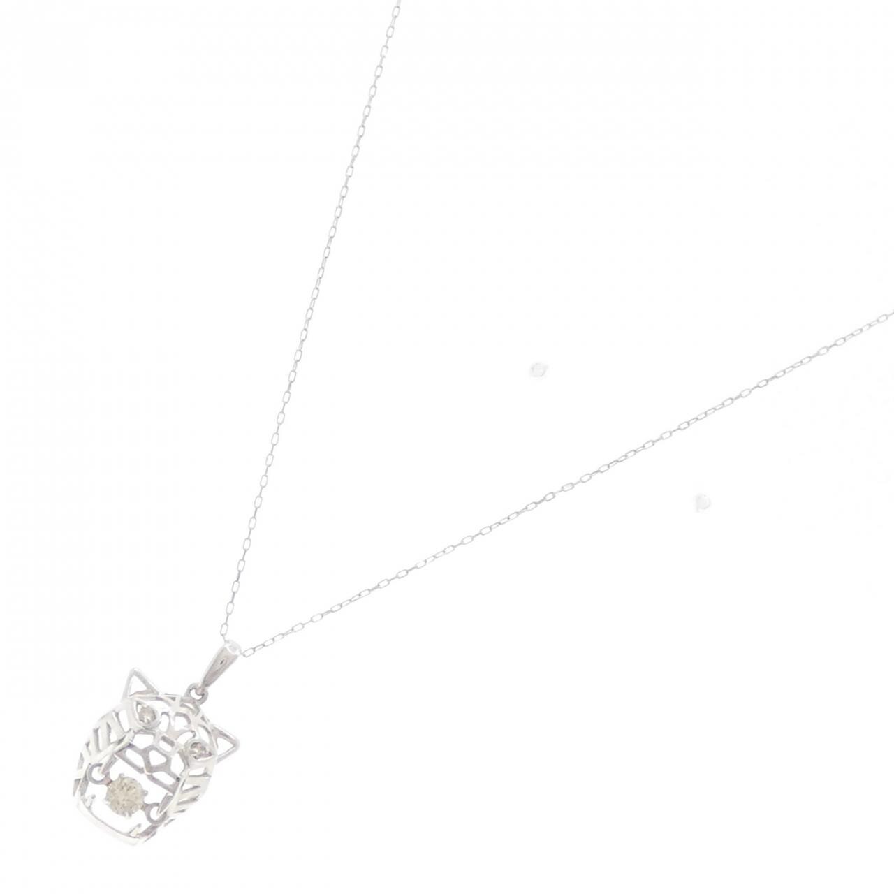 K18WG ダイヤモンド ネックレス 0.10CT