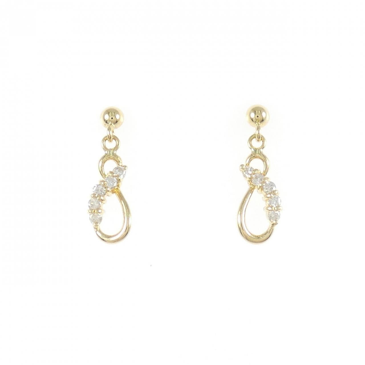 K18YG钻石耳环0.10CT