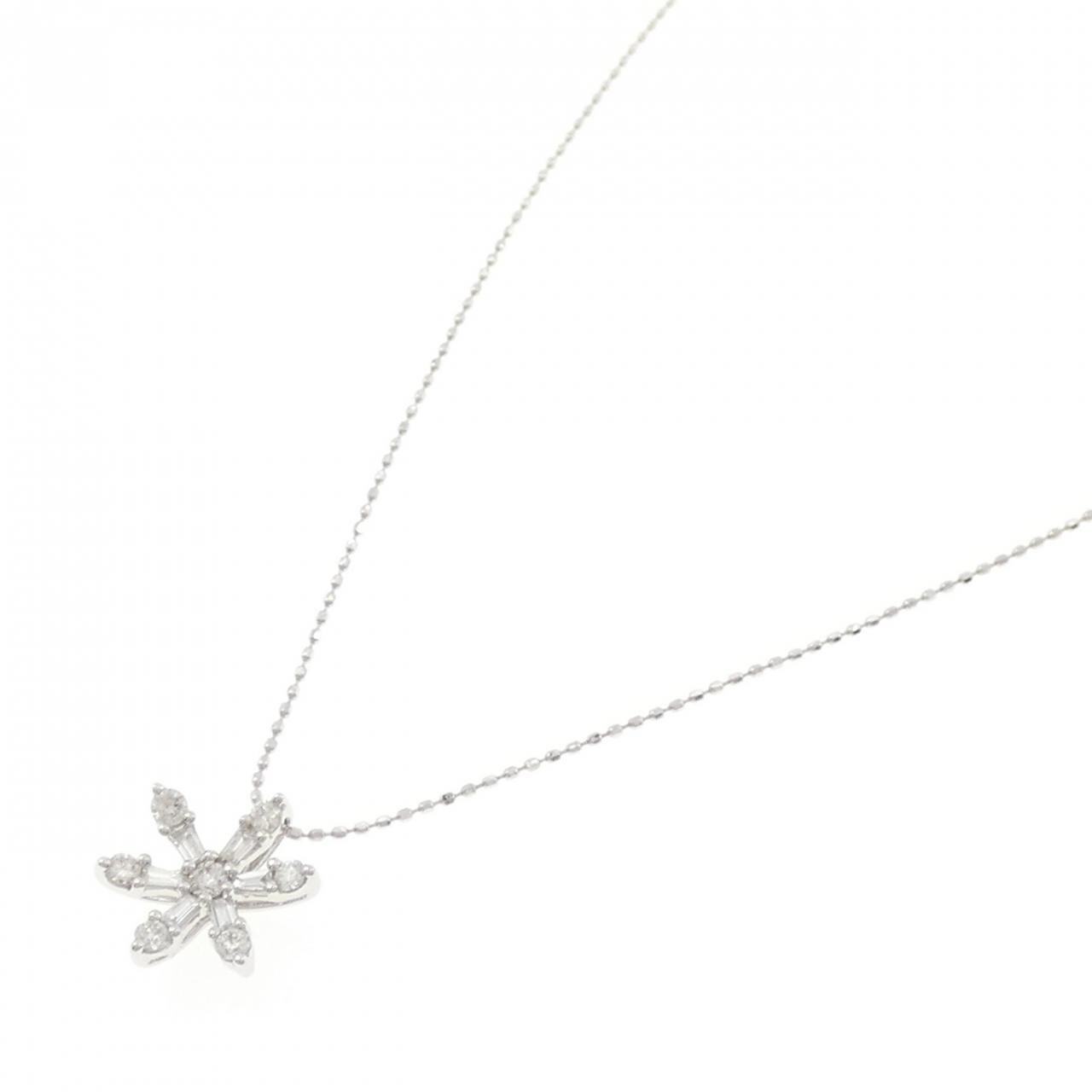 K18WG ダイヤモンド ネックレス 0.30CT