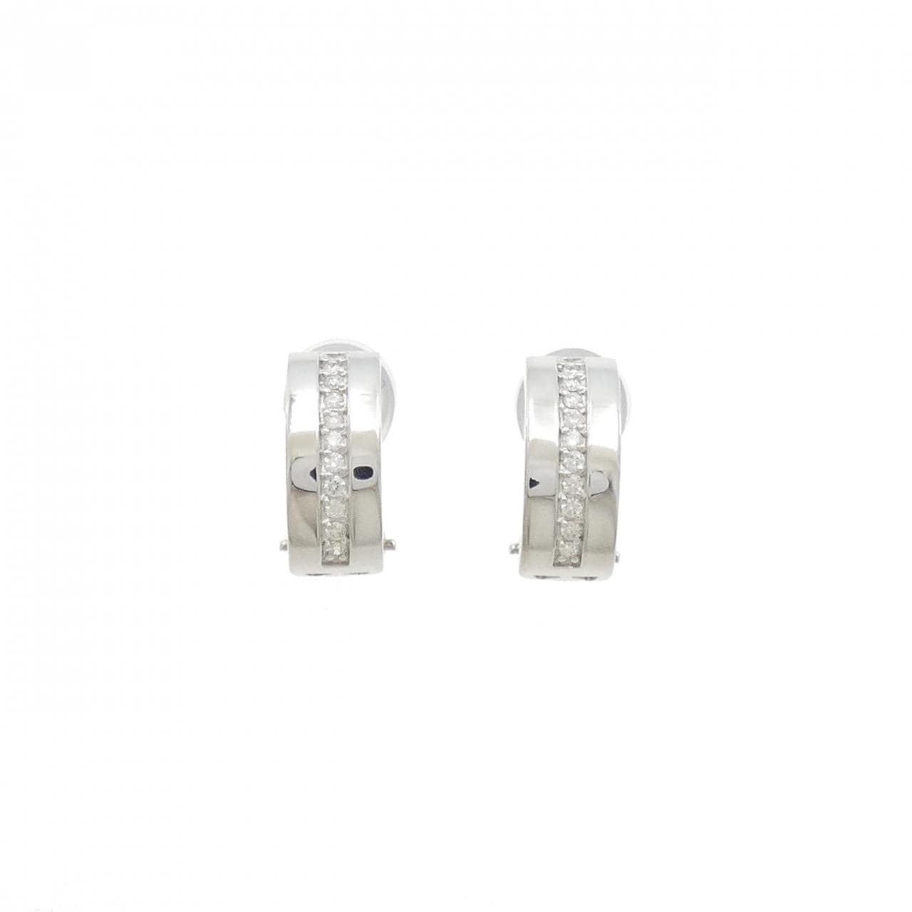 K18WG Diamond earrings/earrings 0.20CT