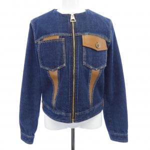 ルイヴィトン LOUIS VUITTON レザーアクセントデニムジャケット FOJA07GM1 デニムジャケット