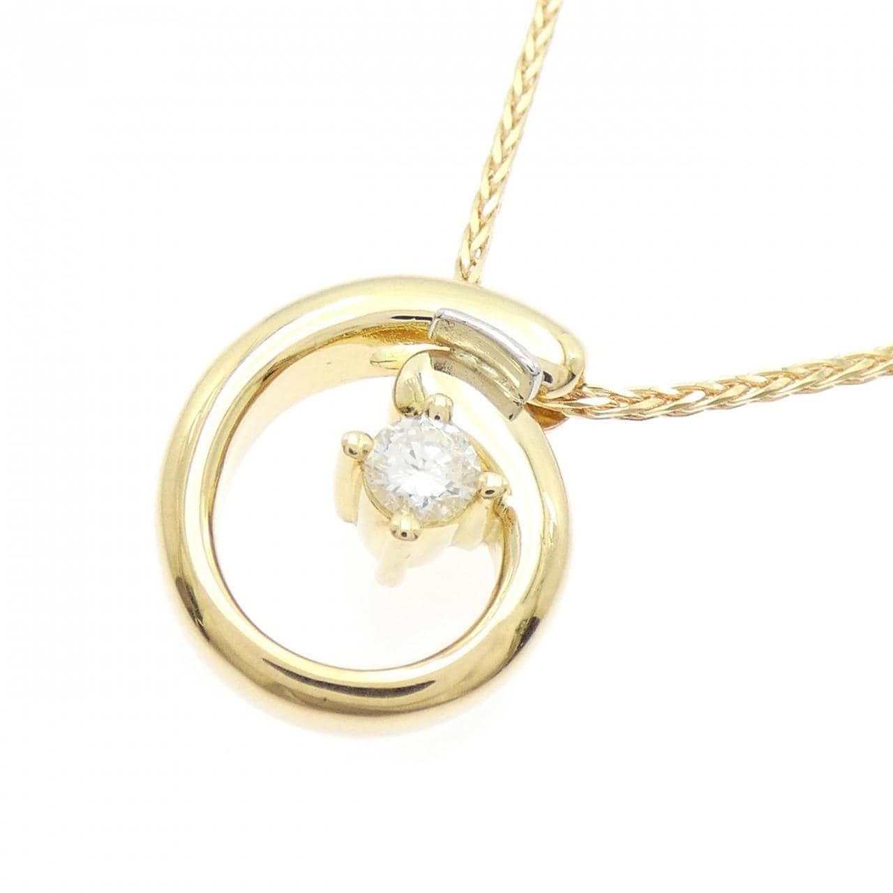 K18YG ダイヤモンド ネックレス 0.18CT