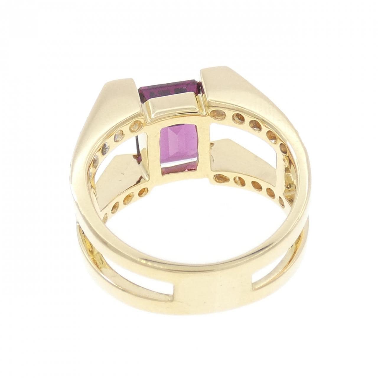 K18YG ガーネット リング 2.58CT