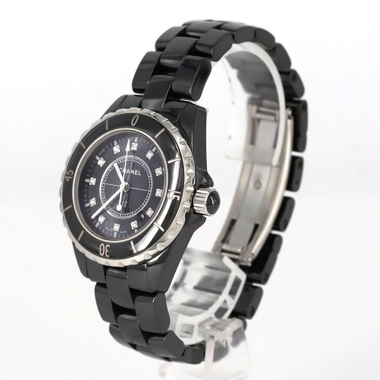 シャネル J12 33mmセラミック･12P H1625 セラミック クォーツ