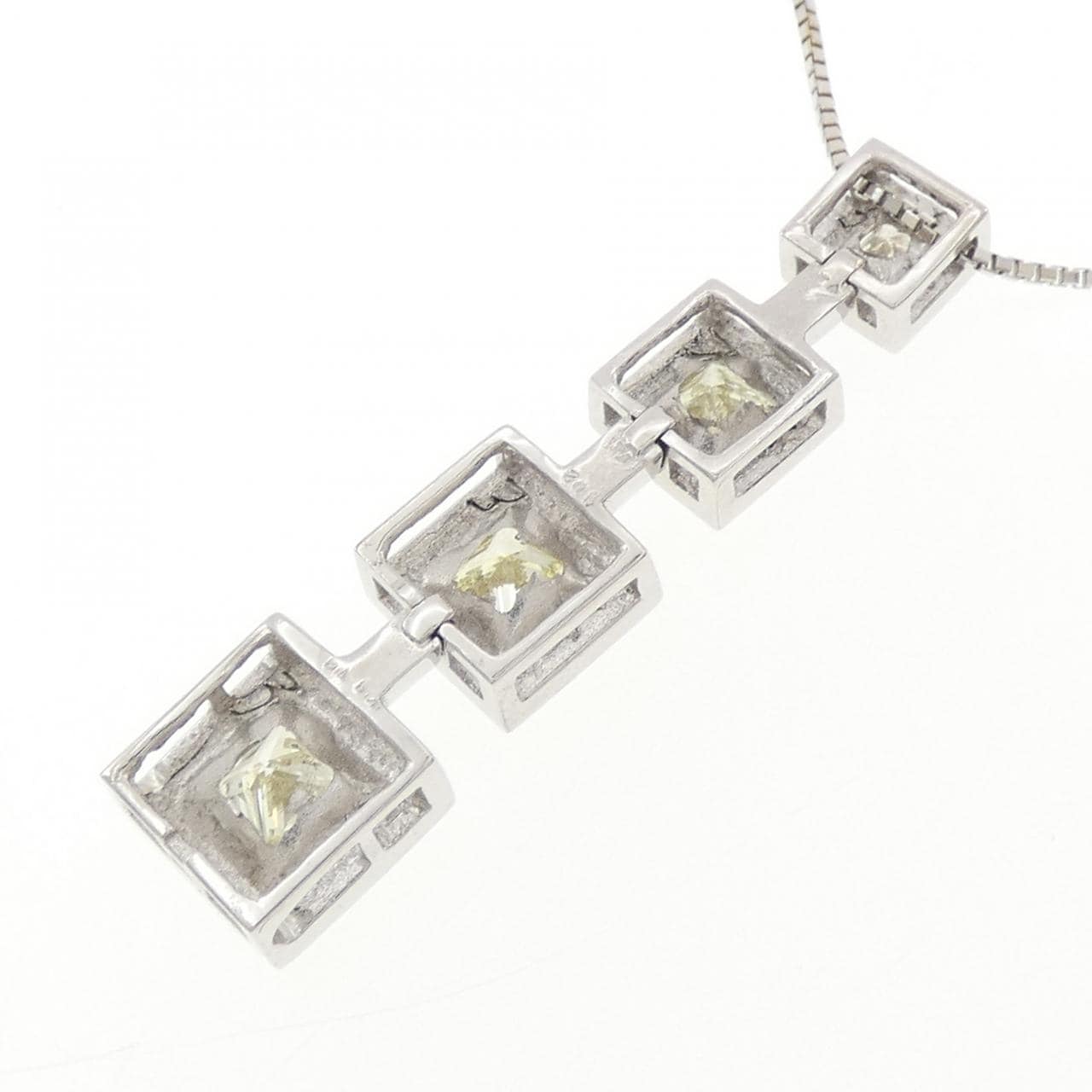 K18WG ダイヤモンド ネックレス 1.02CT