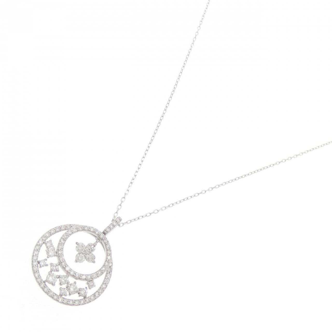 K18WG ダイヤモンド ネックレス 1.00CT