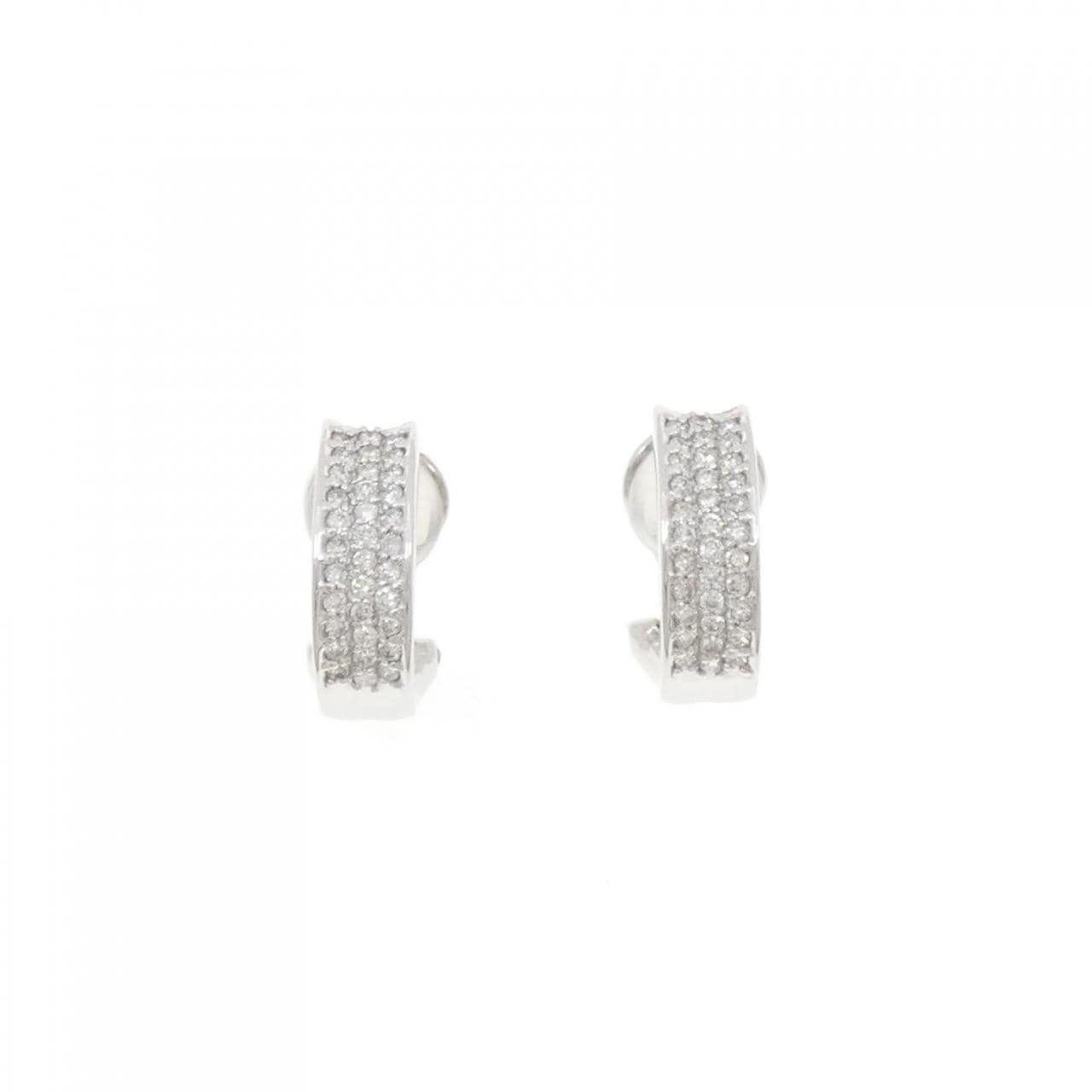 K18WG パヴェ ダイヤモンド ピアス/イヤリング 0.50CT