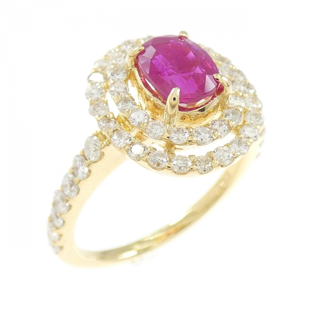 K18YG ルビー リング 1.146CT