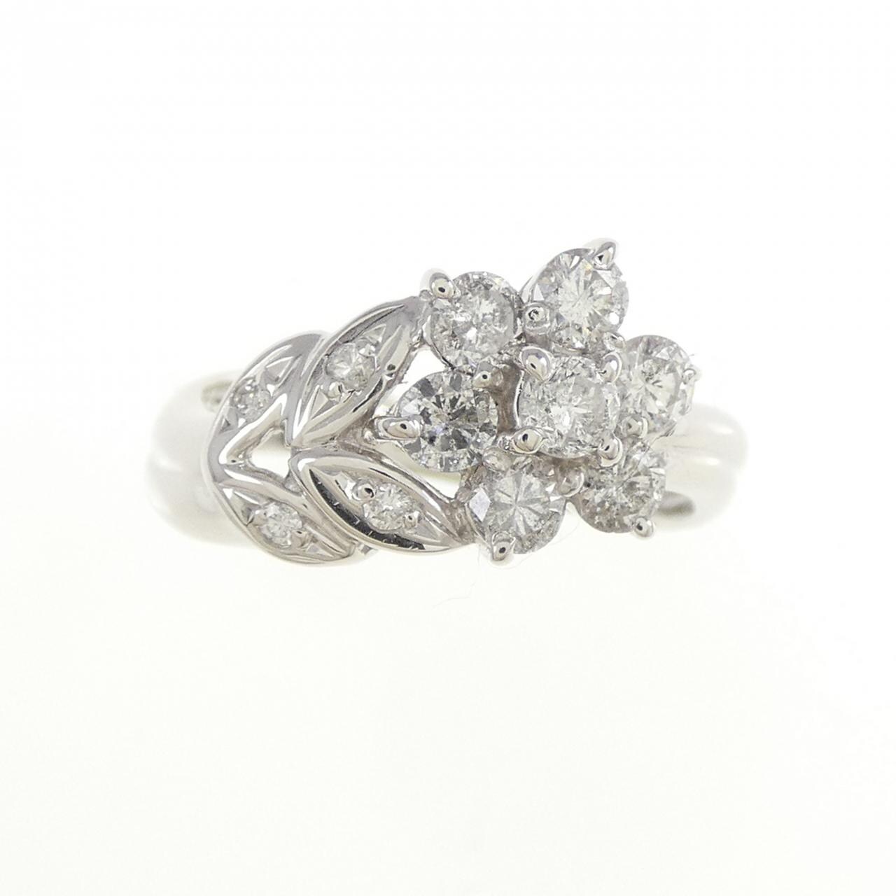 PT900花朵鑽石戒指0.50CT