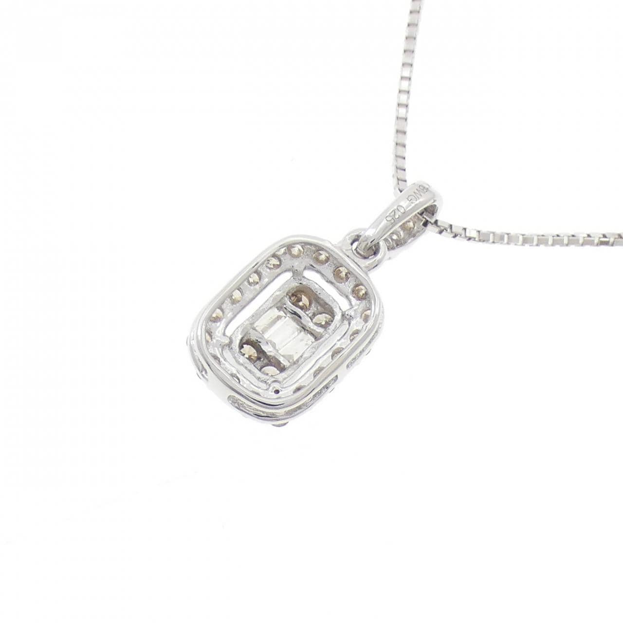 K18WG ダイヤモンド ネックレス 0.25CT