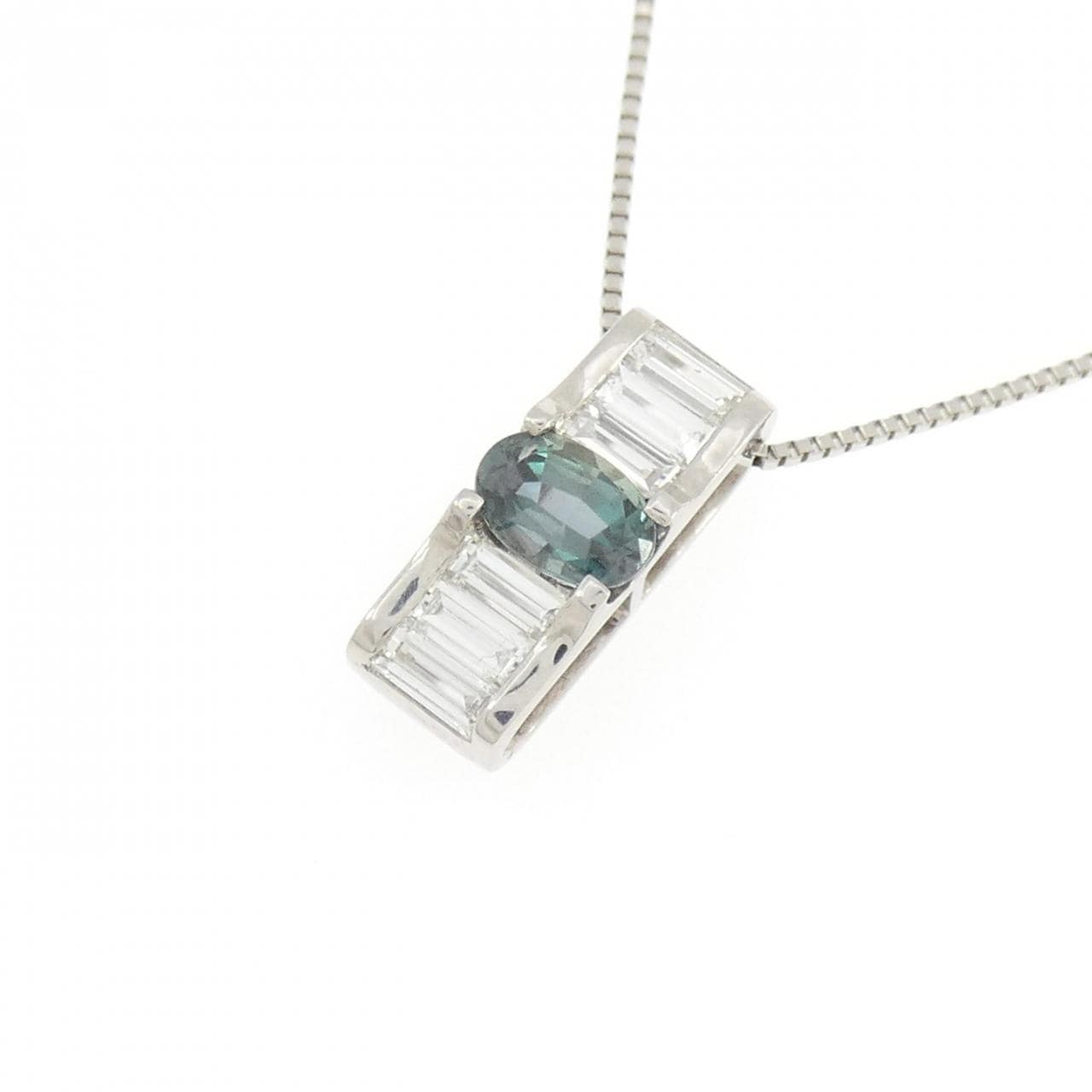 PT900/PT850 アレキサンドライト ネックレス 0.48CT