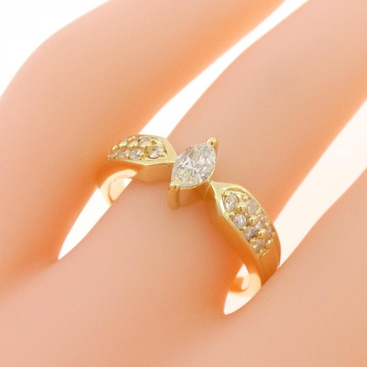 K18YG ダイヤモンド リング 0.50CT