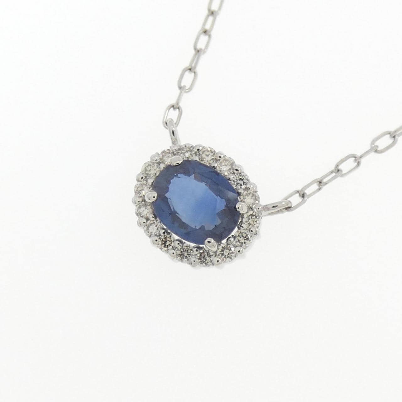 [BRAND NEW] PT Sapphire Necklace 0.41CT