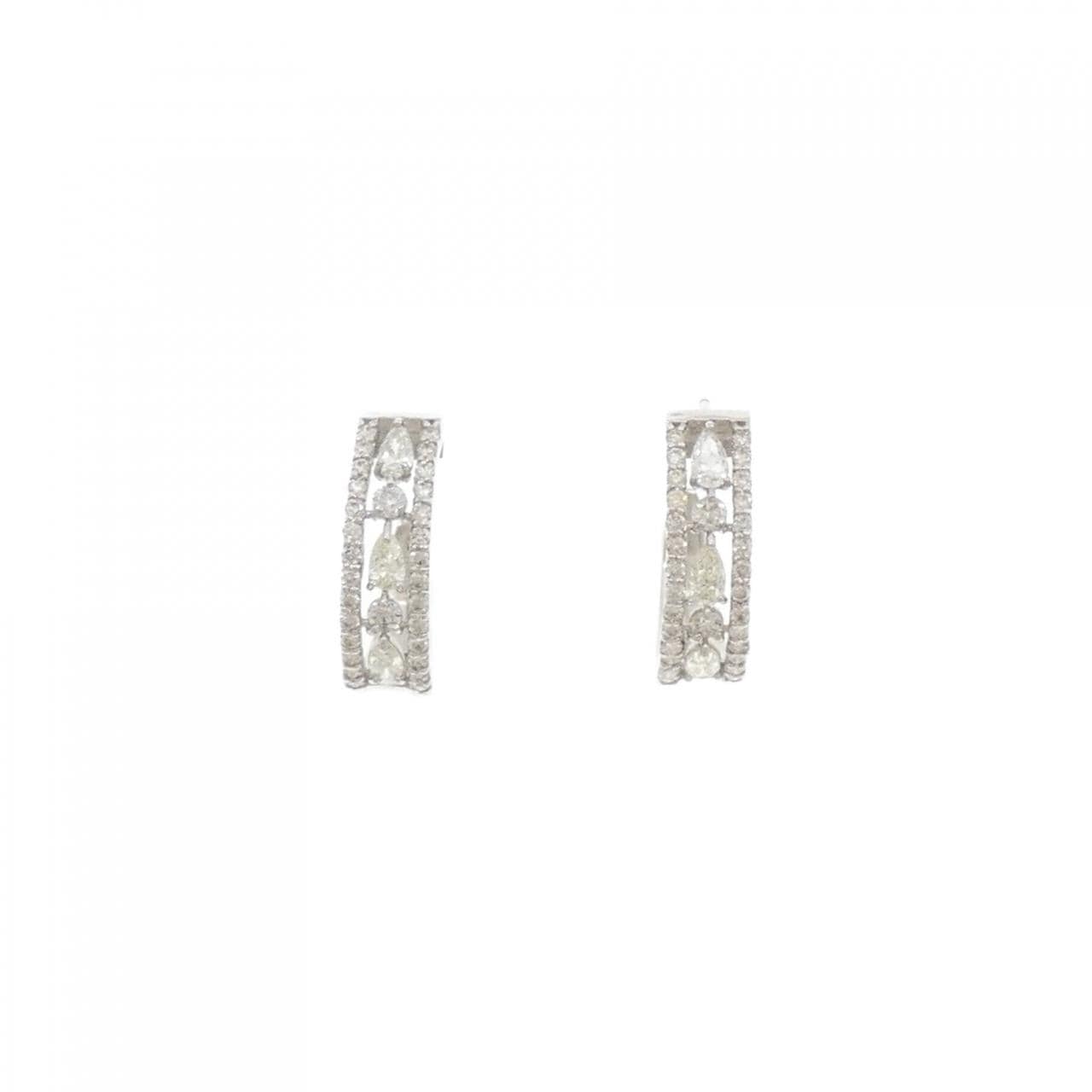 [BRAND NEW] PT900 Diamond earrings 0.74CT