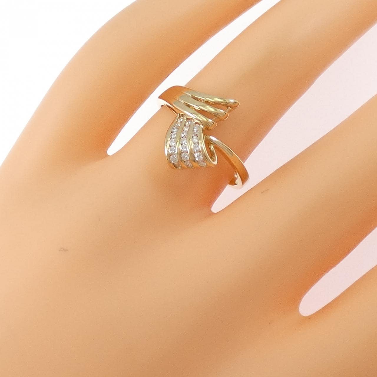 K18PG ダイヤモンド リング 0.25CT