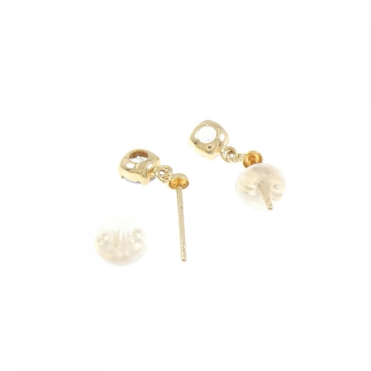 K18YG アクアマリン ピアス
