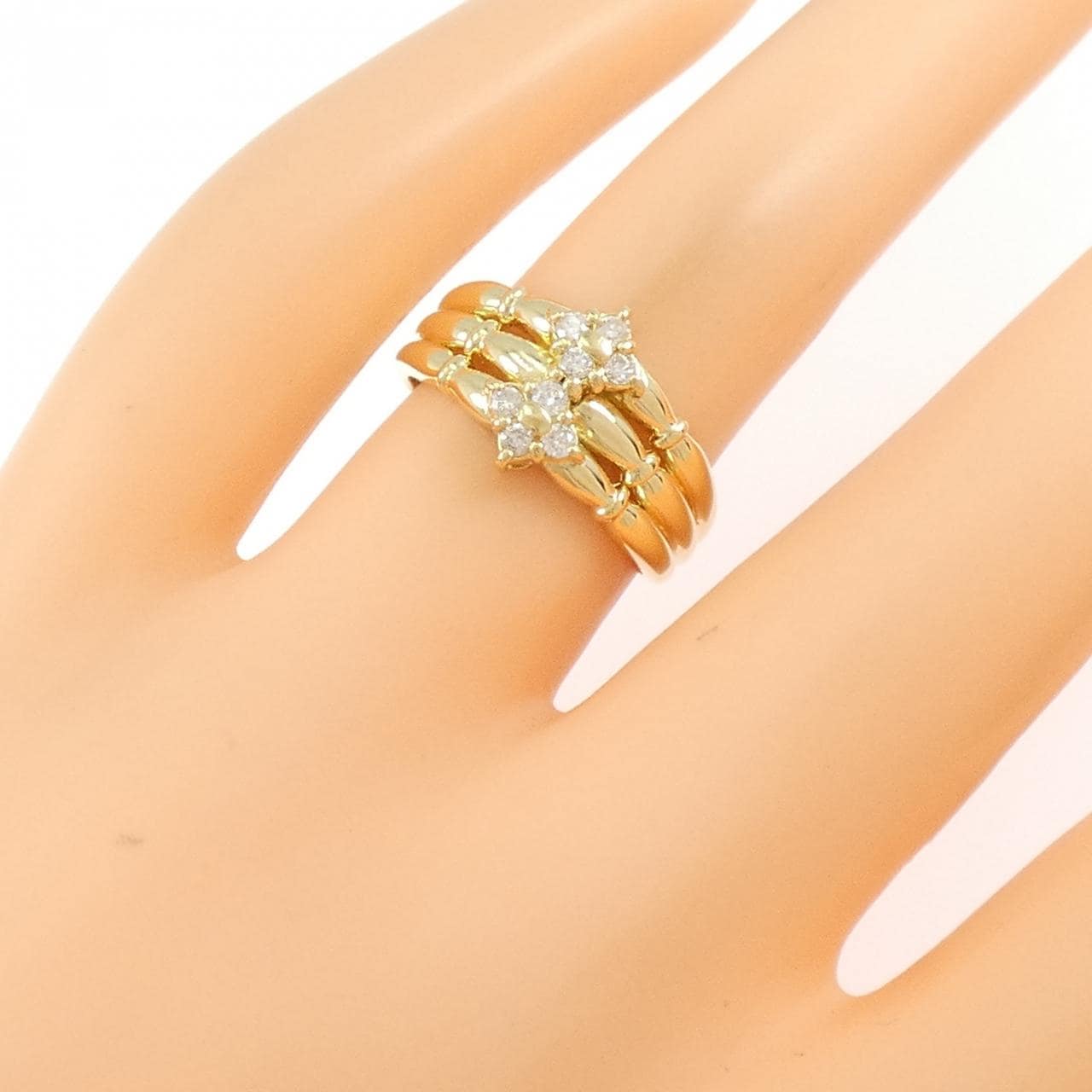 K18YG ダイヤモンド リング 0.16CT