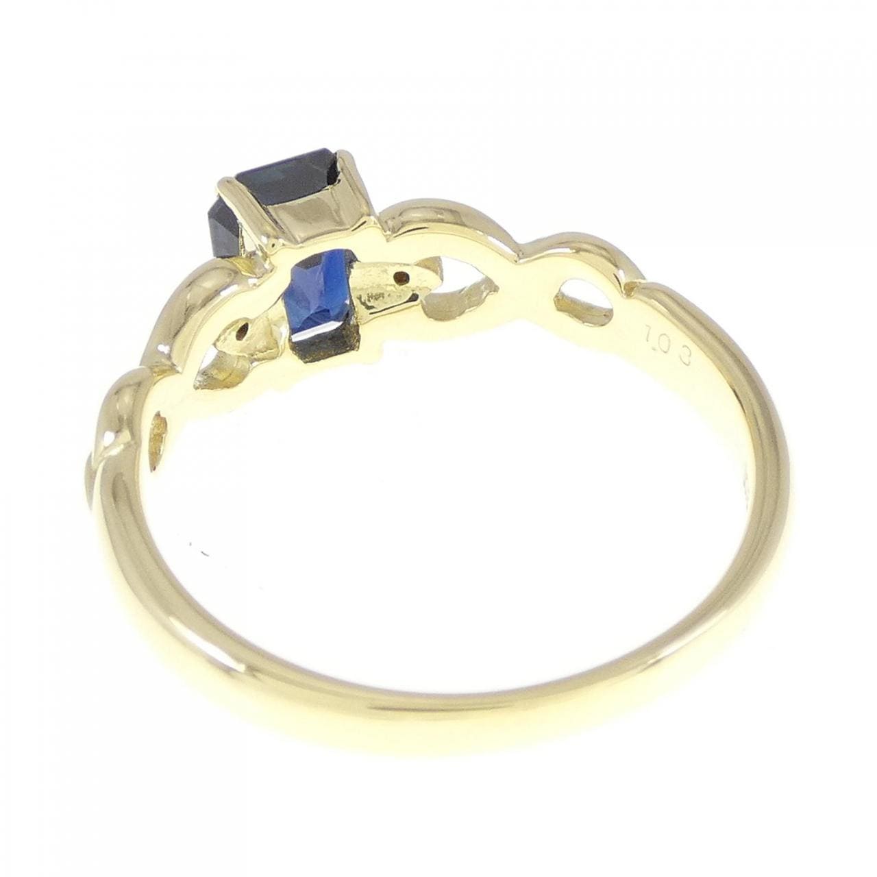 K18YG sapphire ring 1.03CT