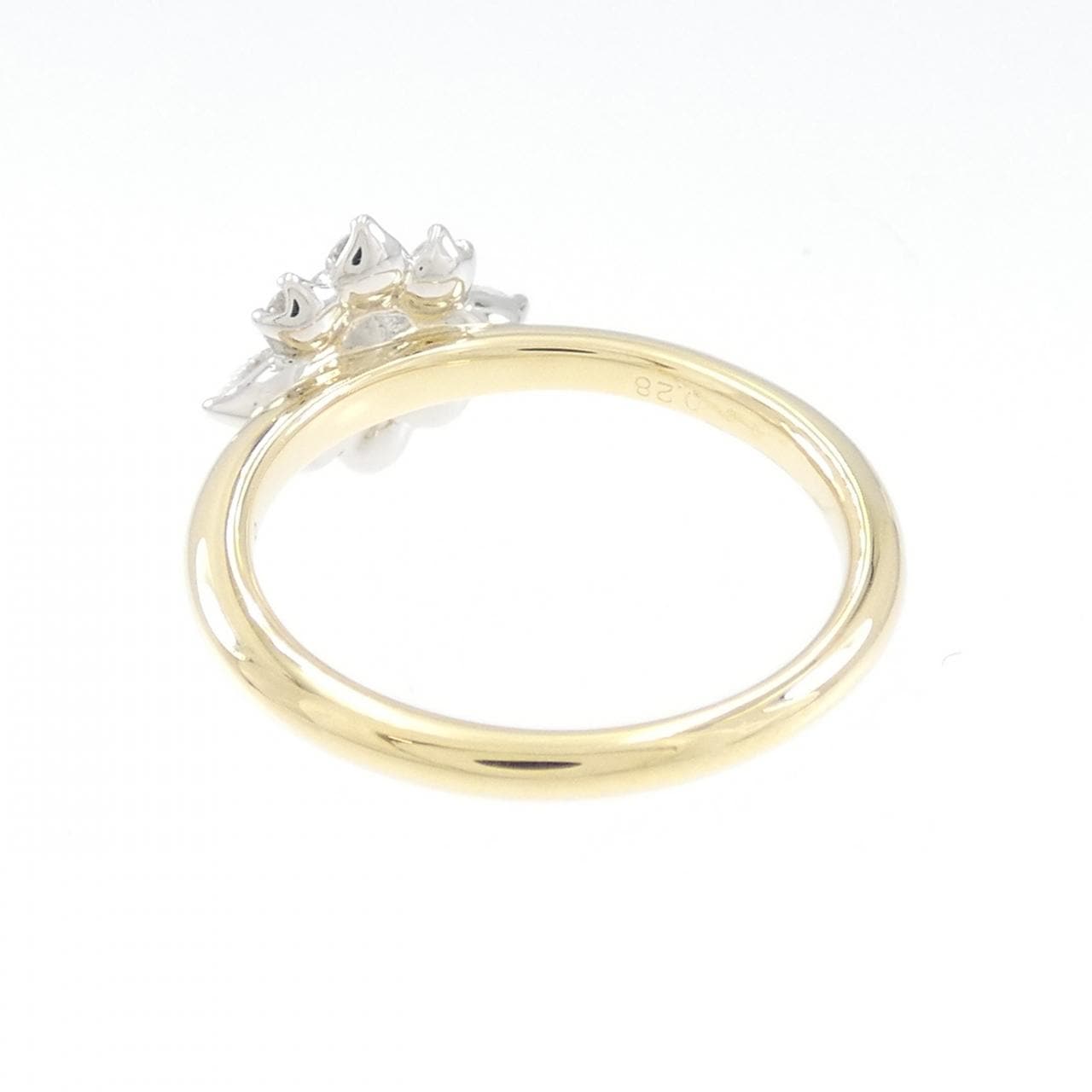 750YG/PT950 Diamond Ring 0.28CT D IF 3EXT