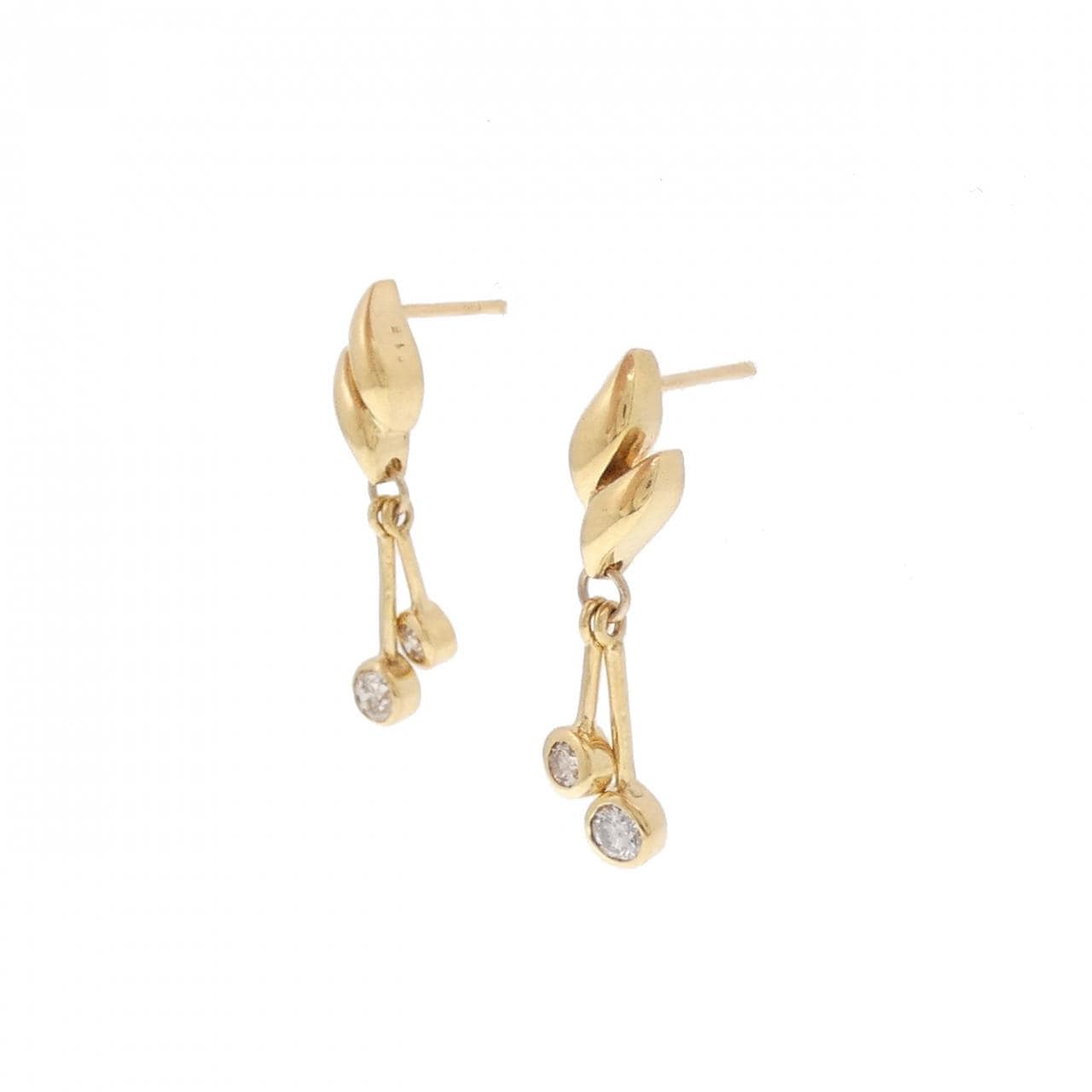 K18YG钻石耳环0.30CT
