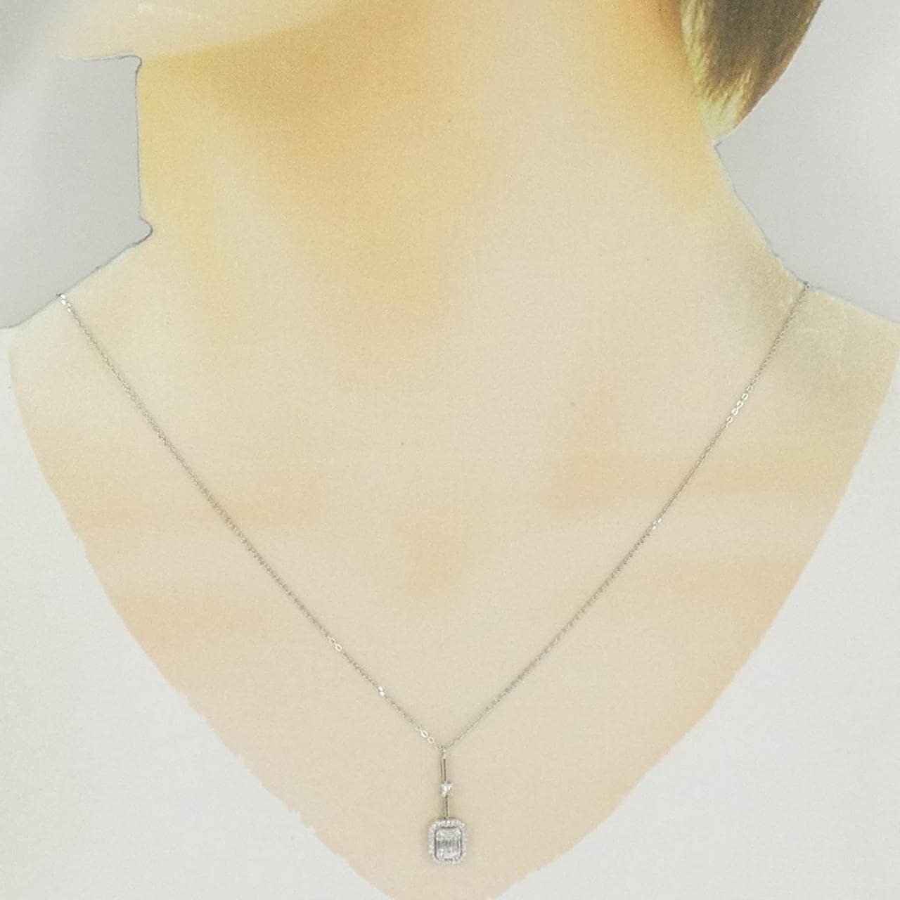 K18WG ダイヤモンド ネックレス