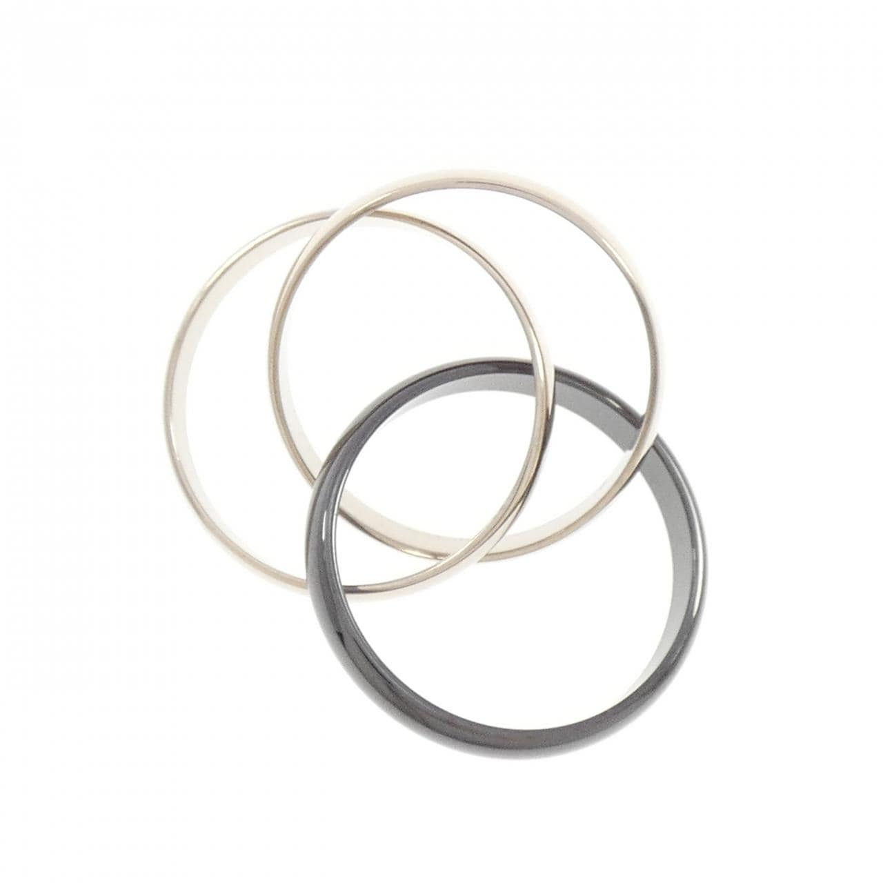 カルティエ トリニティ ブラック&ホワイト リング