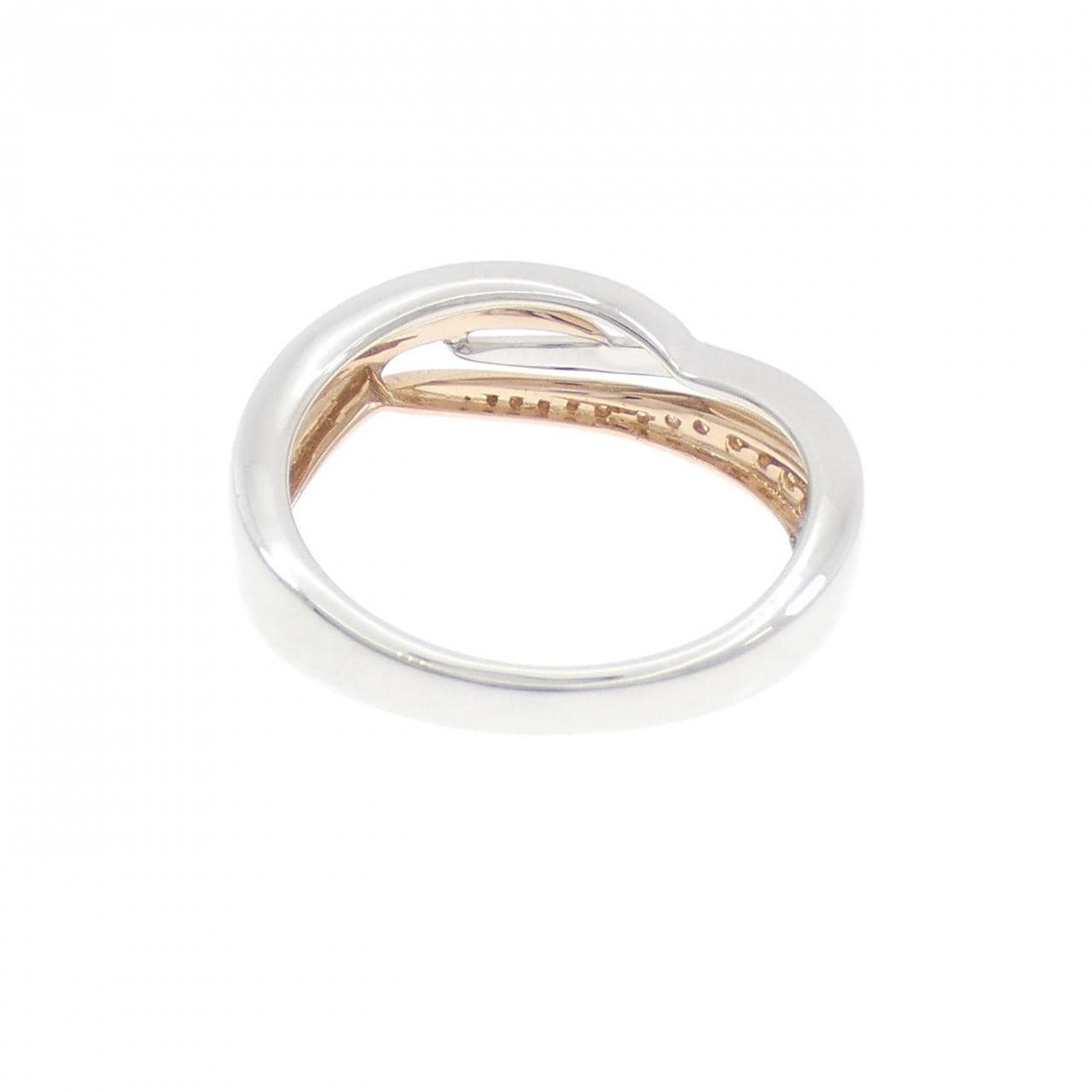 PT950/K18PG ダイヤモンド リング