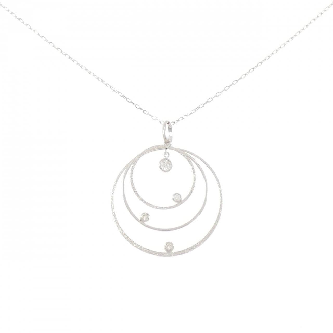 K18WG ダイヤモンド ネックレス 0.12CT