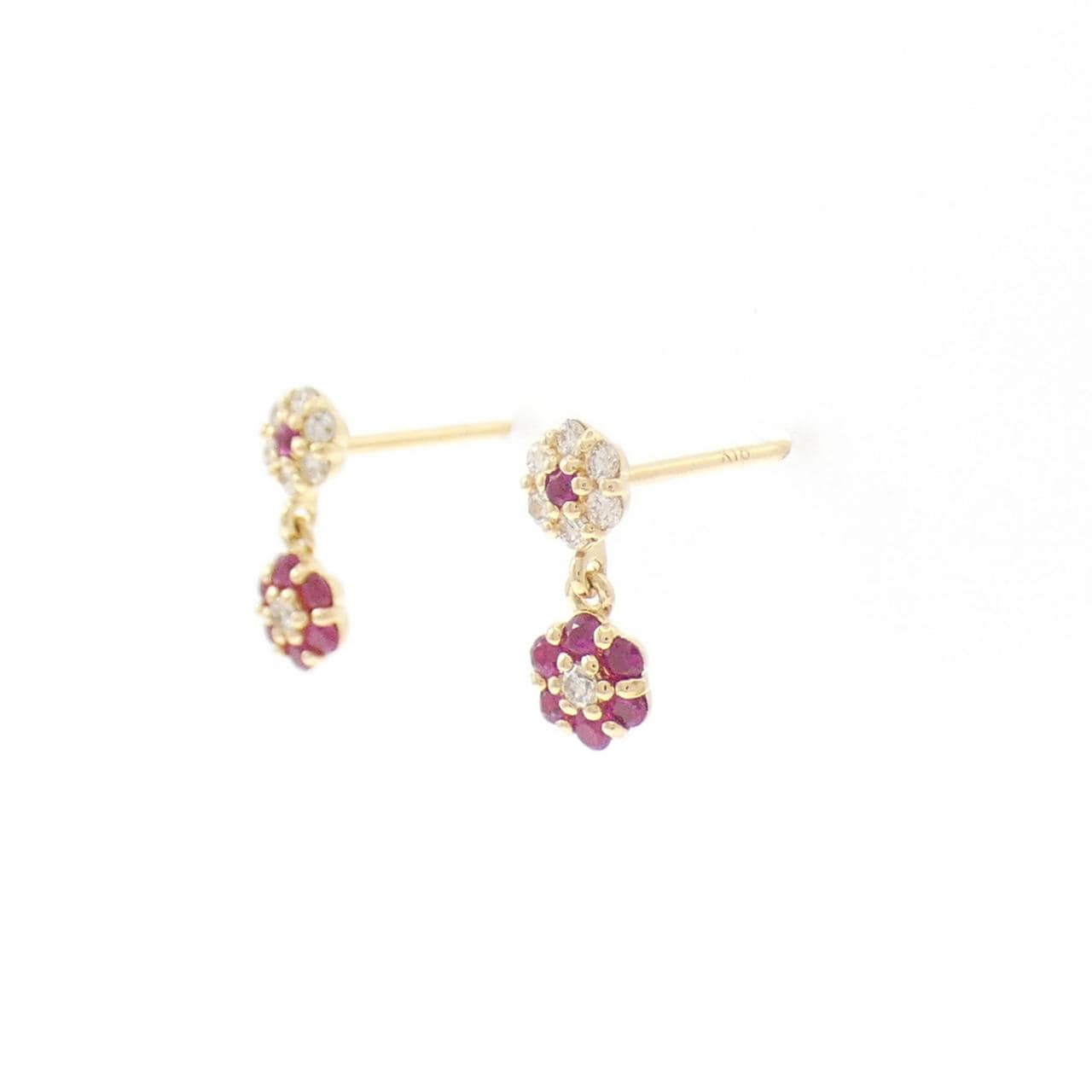 ポンテヴェキオ ルビー ピアス 0.12CT