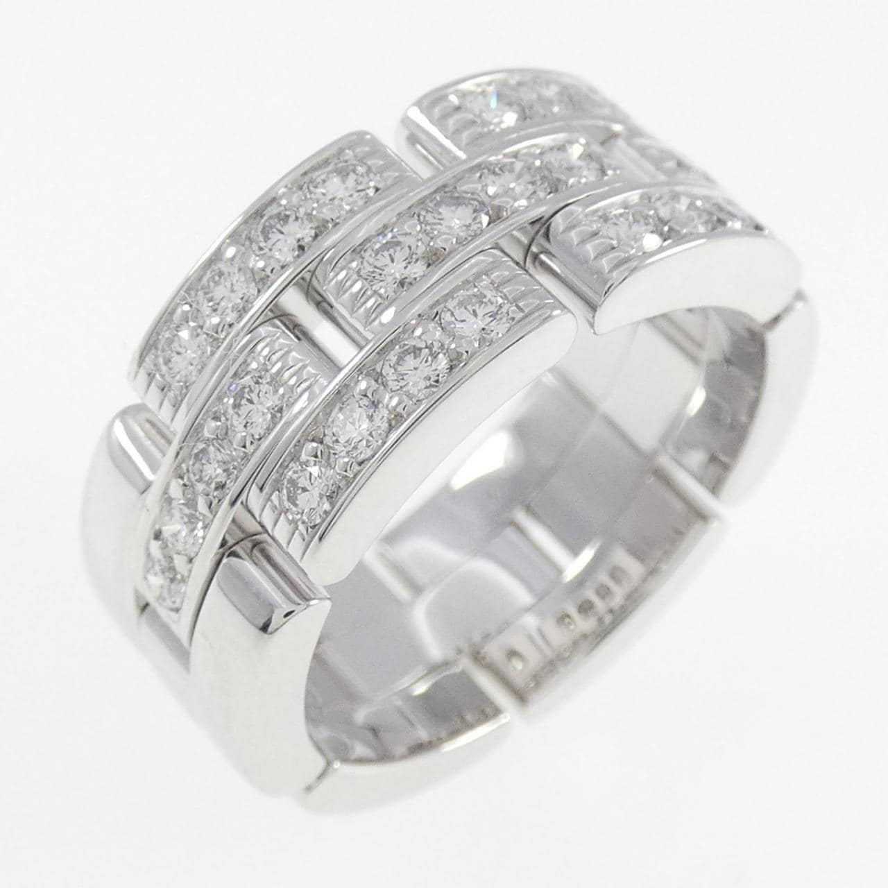 Cartier Maillon panthère half diamond ring