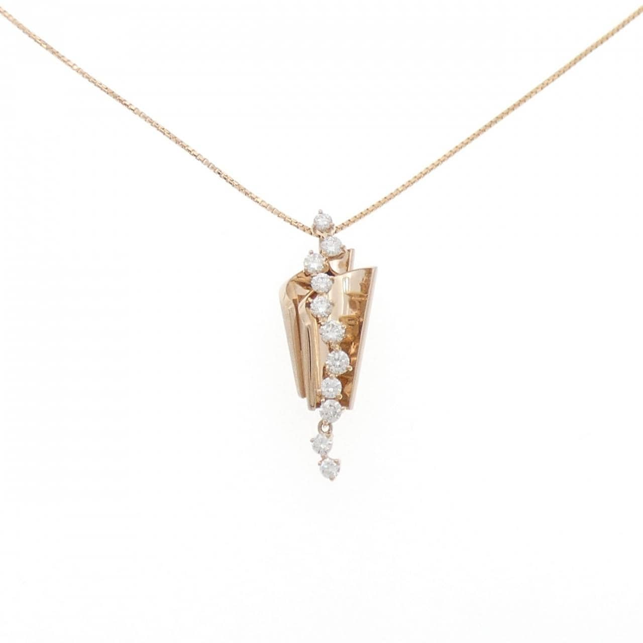 K18PG ダイヤモンド ネックレス 0.60CT