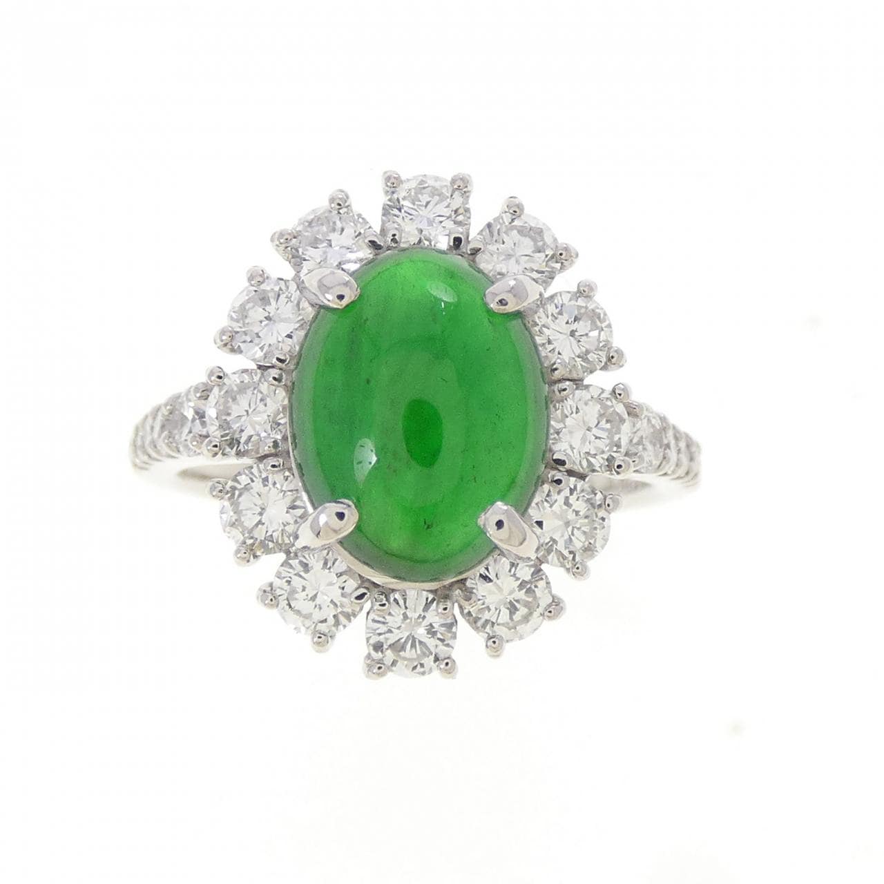 PT900 ヒスイ リング 2.34CT