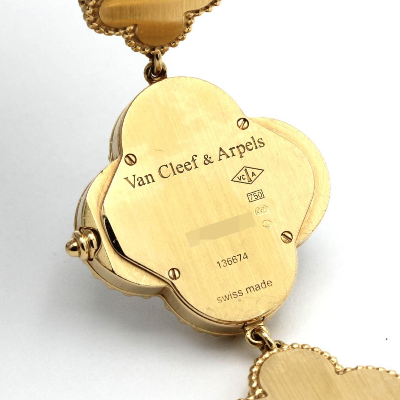 【ノーメンテナンス還元価格】ヴァンクリーフ&アーペル アルハンブラ YG 136674/VCARO40P00 YG クォーツ