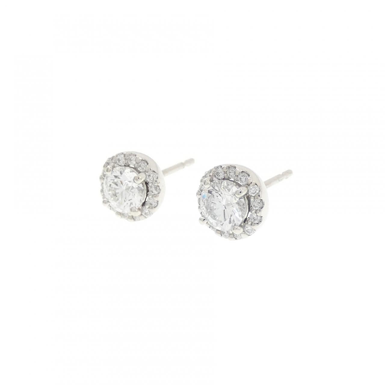 【リメイク】PT900/ST ダイヤモンド ピアス 0.325CT 0.331CT E VS1-2 EXT-VG