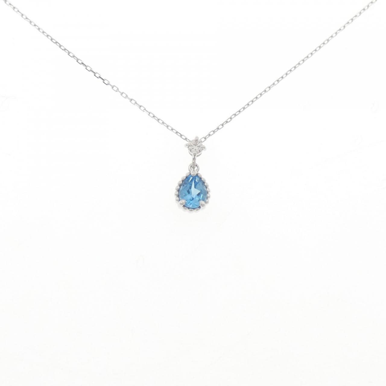 K10WG 藍色托帕石項鍊