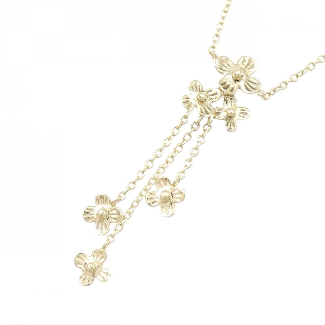 K10YG フラワー ネックレス