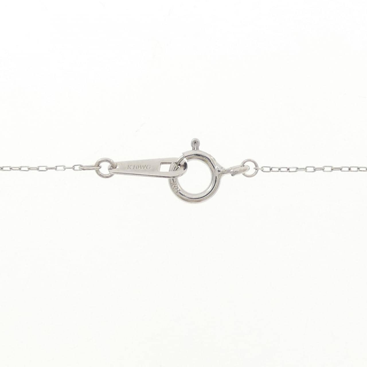 K10WG イニシャルC ダイヤモンド ネックレス 0.01CT