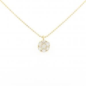 K18YG フラワー ダイヤモンド ネックレス 0.50CT