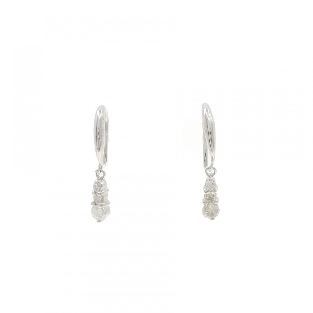 K18WG ダイヤモンド ピアス 0.20CT