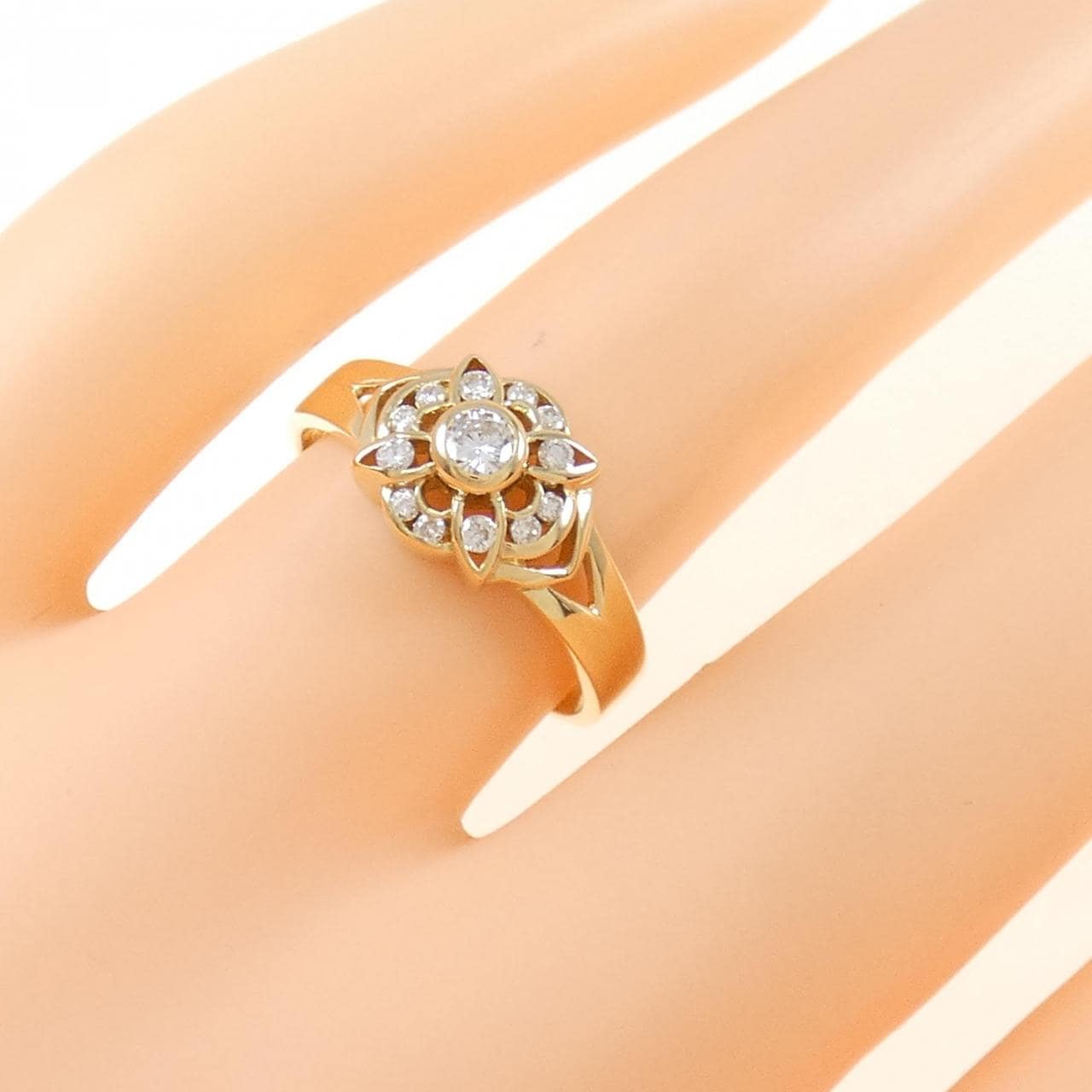 K18YG ダイヤモンド リング 0.22CT