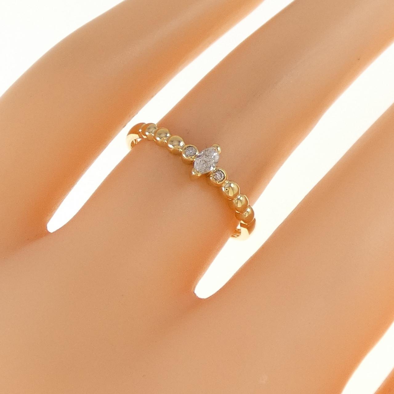 K18YG Diamond ring