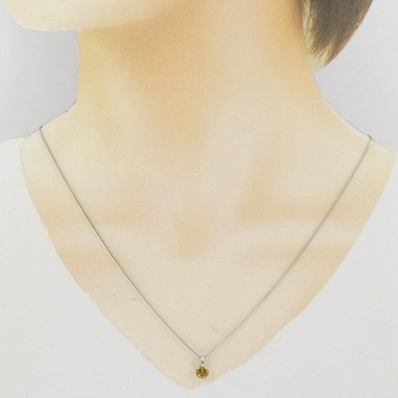 純PT/PT850 スフェーン ネックレス 0.70CT