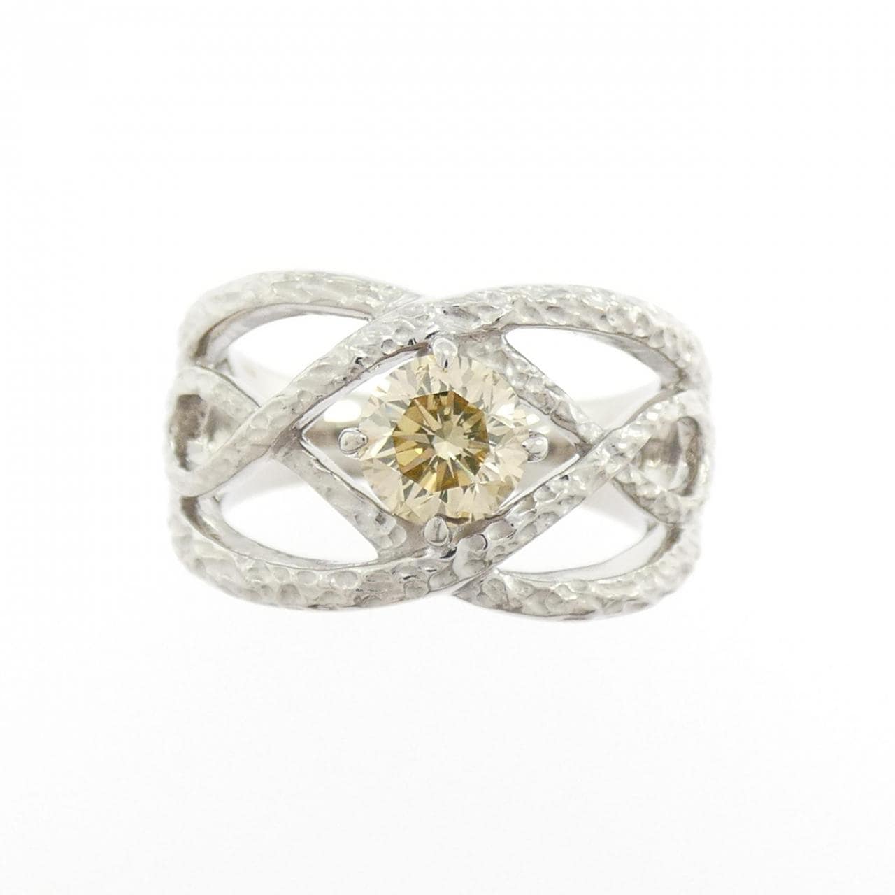 K18WG ダイヤモンド リング 0.842CT